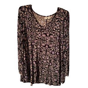 Women’s Plus top tunic Artesian NY 3X Floral